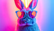 © Svetlana Kolpakova - Easter Rabbit with Heart-Shaped Neon Glasses