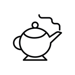 25 tea pot icon with white background vector stock illustration