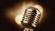 © Dougie C - Sepia-Toned Vintage Microphone in Spotlight