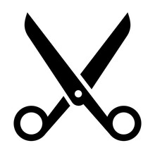 Black Scissor Icon Vector On A White Background 10 Eps