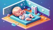 baby in a bath ai generated