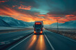 Epic Frontal View of a European Truck in Isolation