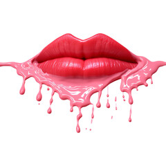 Wall Mural - Liquid lipstick isolated on white background