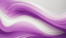 Abstract Purple Line Waves On White Background