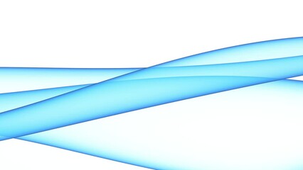 Wall Mural - Abstract colorful wavy background in bright blue on white backdrop. Modern colorful wallpaper. Seamless loop animation. 3d rendering.