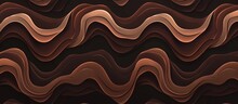 Illustration Abstract Wavy Earthly Brown Color Textured Background. AI Generated Image