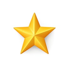 A Yellow Star On A White Background