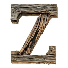 Wall Mural - a letter z made from wood