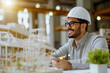 © Serge's AI Art - Architect Engineer with Model, Clean Energy Infrastructure Design