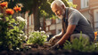 © cwiela_CH - Park Gardening: Female Gardener Planting Flowers