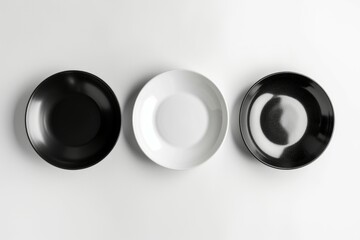 Ceramic plates. Background with selective focus and copy space