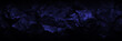 © Konstantin - Panoramic navy stone background for banner design. Blue rock grunge texture. Mountain surface close-up cracked empty copy space
