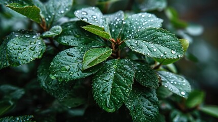 Wall Mural - dew on a leaf