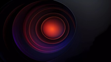 Wall Mural - gradient black background with circle theme. generative ai