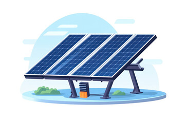 Wall Mural - Ecological Energy: Solar Power Panel, Environmental Electricity Generation