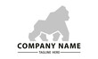 © Untung - Grey Color Gorilla Logo Design
