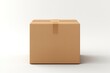 © Wayu - Close-up cardboard box on white background