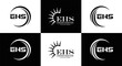 © MdRakibul - EHS logo. E H S design. WhitE H SHS letter. EHS, E H S letter logo SET design. Initial letter EHS linked circle uppercase monogram logo. E H S letter logo SET vector design. EHS letter logo design