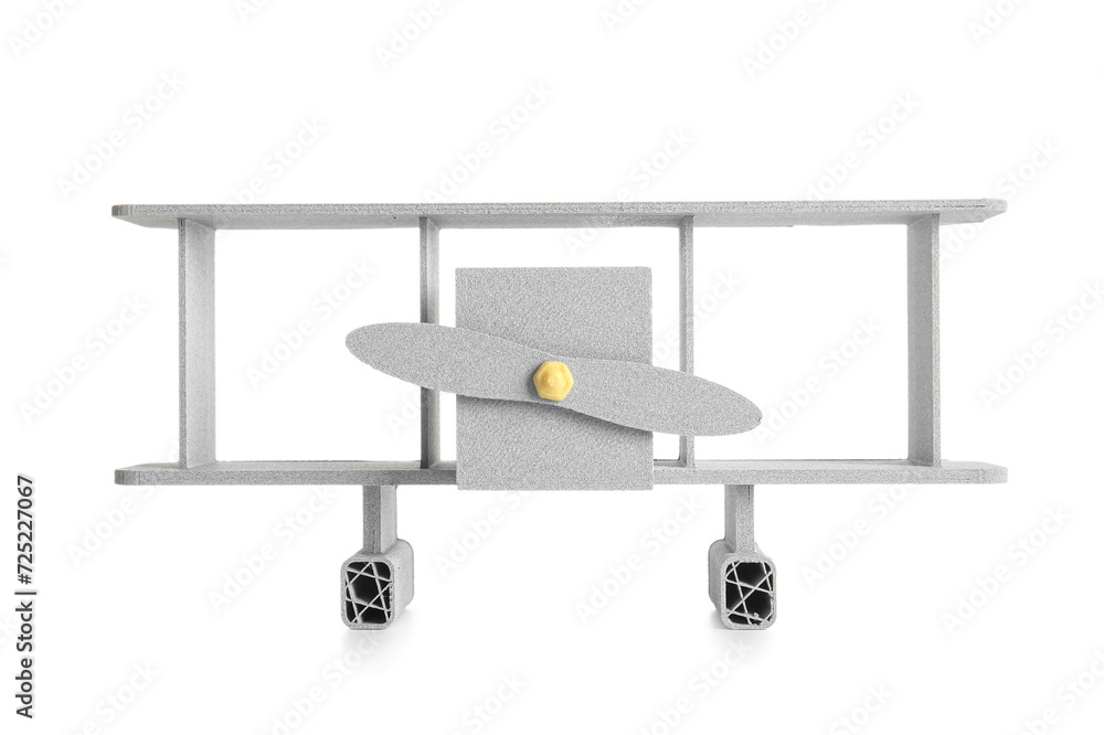 Toy plane on white background