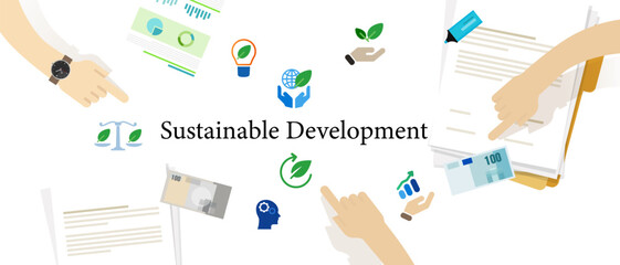 Wall Mural - sustainable development innovation infrastructure ecology conservation industry business