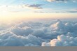 Beautiful clouds panorama of clouds above the clouds