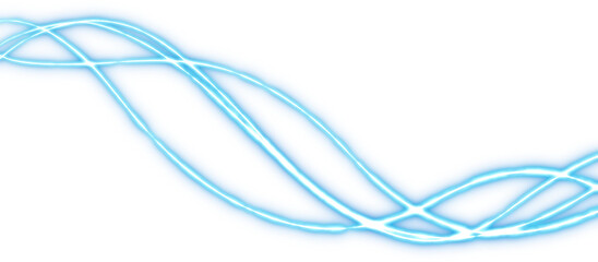 Wall Mural - wavy neon lines with beautiful light