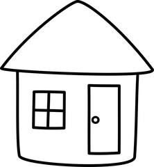 Wall Mural - house cartoon lineart