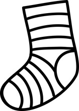 Sock Cartoon Lineart
