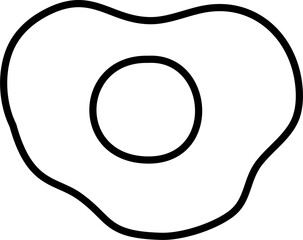 Wall Mural - sunny side up cartoon lineart