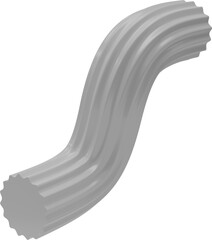 Poster - Gray Abstract Curve Shape 3d Element Illustration