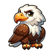 Cute Eagle Cartoon. Bird Clipart