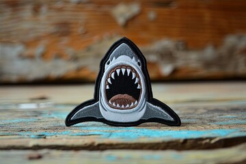 Wall Mural - roar shark patch