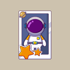 Wall Mural - astronaut doll in the box. astronaut doll