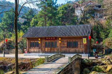 Wall Mural - wooden house in the forest