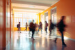 © ColdFire - Students look at school corridors with blurred background