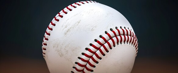 Wall Mural - baseball on black background