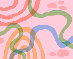 Sticker - abstract line background design for templates.