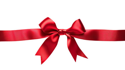 red ribbon isolated on transparent background