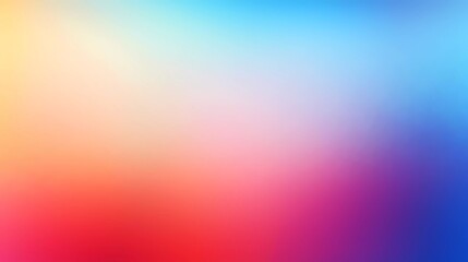 Canvas Print - colorful blurred gradient with granular noise effect background. generative ai