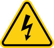 © Volodymyr - High voltage yellow triangle warning sign, symbol. Caution electric shock danger icon. Vector illustration.