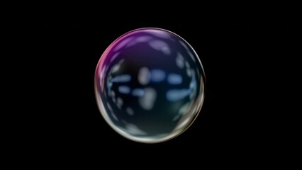 3D transparent sphere shape, 4K abstract template 