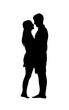 © designpixa - romantic couple vector illustration of a silhouette of a loving couple