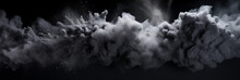 Black Charcoal Powder Dust Paint White Explosion Explode Burst Isolated Splatter Abstract. Powder Charcoal Background Black Smoke Particles Explosive Carbon Pattern Coal Makeup Dark Splash Bomb