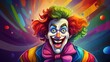 Funny clown, colorful background, cheerful, cartoon --ar 16:9 --v 5.2 Job ID: c717d980-7767-4fa8-b26f-8a6b67d42e58