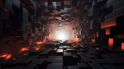 Wall Mural - Glowing futuristic gaming abstract - vibrant 3d render for dynamic digital experiences