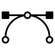 © Nur syifa fauziah - draw pen tool icon sign, bezier curve icon
