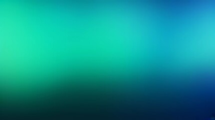 Poster - Blurred gradient gradient of black, blue and green colors, with noise effect abstract background. generative ai