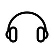 Headphones icon with line style