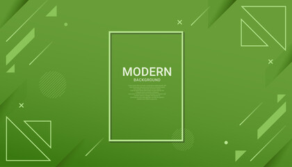 Wall Mural - abstract gradient geometric shape green lines background wallpaper