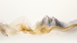 Abstract golden, mountains, transparency smoke on white background. cloud, a soft Smoke cloudy wave texture background.	